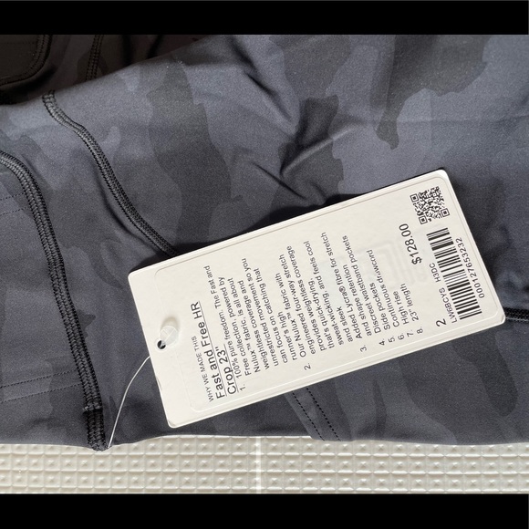 NWT Lululemon Fast & Free High-Rise Crop 23” - Heritage 364 Camo Deep Co… - Picture 4 of 4
